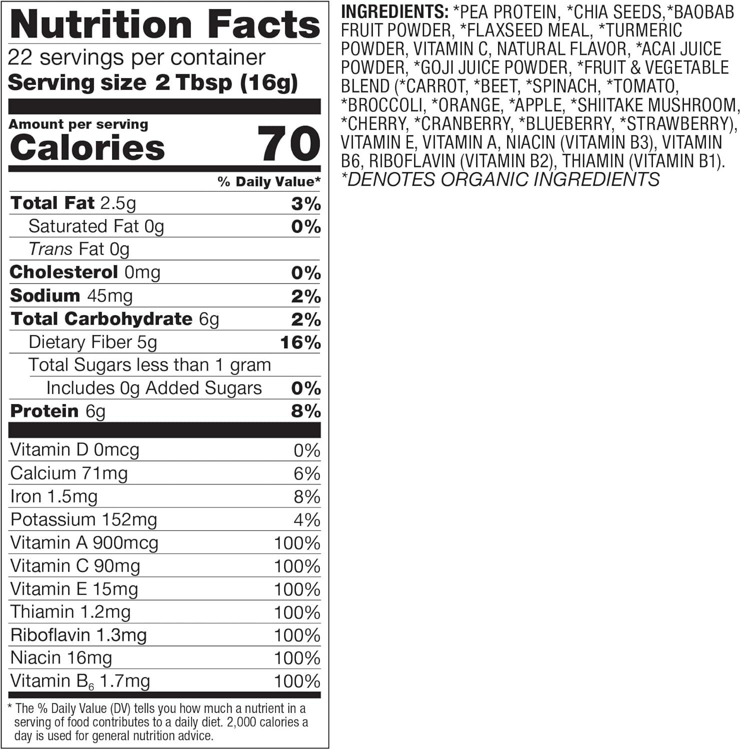 image:imageBetterBody Foods Organic Antioxidant Fruit and Fiber Superfood Blend 127 Ounce Powder127 Ounce Pack of 1