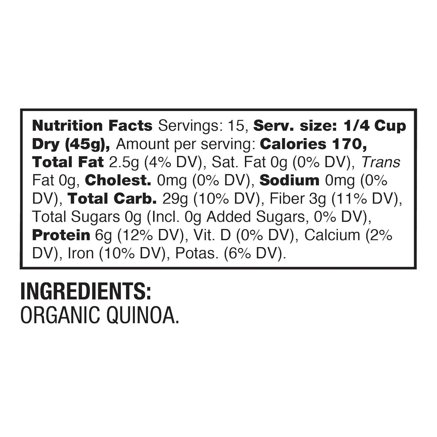 image:imageBetterBody Foods Organic Quinoa Vegan Gluten Free Low Glycemic Rice Replacement 24 ounce15 Pound Pack of 1