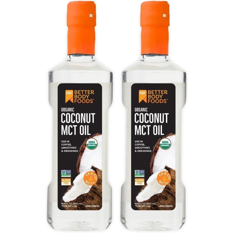 image:imageBetterBody Foods Organic Coconut MCT Oil Energy Boosting KetoFriendly C8 amp C10 Gluten Free 169 oz169 Fl Oz Pack of 2
