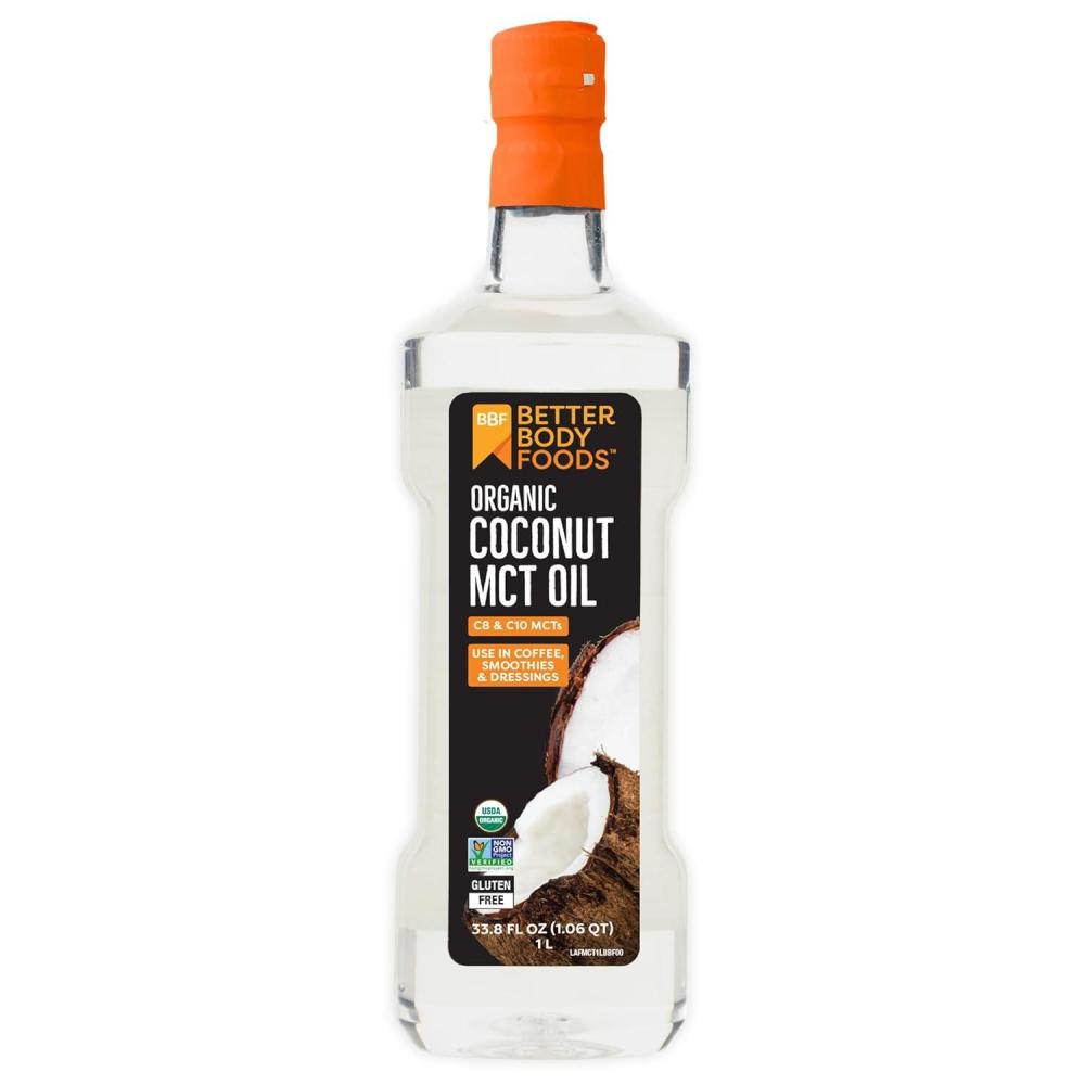 image:imageBetterBody Foods Organic Coconut MCT Oil Energy Boosting KetoFriendly C8 amp C10 Gluten Free 169 oz338 Fl Oz Pack of 1