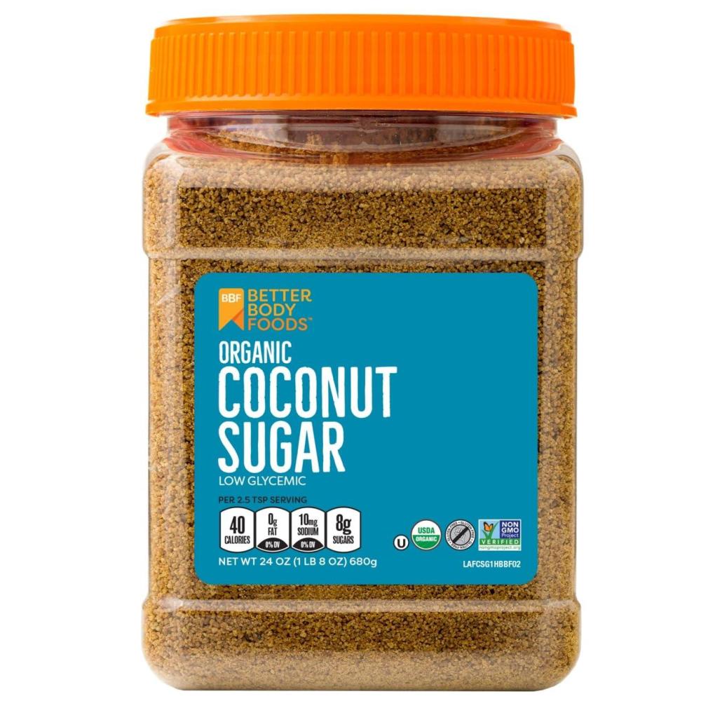 image:imageBetterBody Foods Organic Coconut Sugar GlutenFree NonGMO Low Glycemic Sugar Substitute 15 lbs 24 OunceCoconut Sugar
