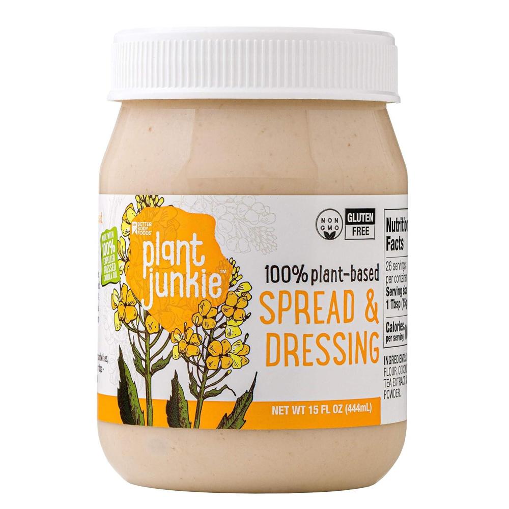 image:imagePlant Junkie Creamy Vegan PlantBased Avocado Oil Spread 15 Fluid OuncesCanola Oil Spread Dressing Regular