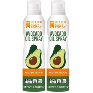 BetterBody Foods Avocado Oil Spray, Non-GMO, Kosher, Keto and Paleo Diet Friendly, Frying, Baking, 5 Fl Oz(5 Fl Oz (Pack of 2))
