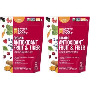 BetterBody Foods Organic Antioxidant Fruit and Fiber Superfood Blend, 12.7 Ounce, Powder(12.7 Ounce (Pack of 2))