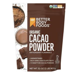 BetterBody Foods Organic Cacao Powder, Rich Chocolate Flavor, Non-GMO, Gluten-Free, Cocoa, 16 ounce, 1 lb bag(32 Ounce (Pack of 1))