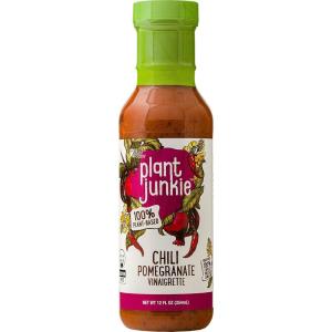 Plant Junkie Chipotle Ranch Dressing, Plant-Based Salad Dressing (12 Ounces)(Pomegranate Chili Vinaigrette Dressing)