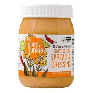 Plant Junkie Creamy Vegan, Plant-Based Avocado Oil Spread (15 Fluid Ounces)(Canola Oil Spread & Dressing Chipotle Lime)