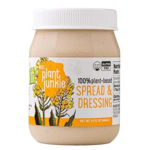 Plant Junkie Creamy Vegan, Plant-Based Avocado Oil Spread (15 Fluid Ounces)(Canola Oil Spread & Dressing Regular)